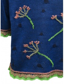 M.&Kyoko maglia maniche corte blu leggera a fiori rosa prezzo