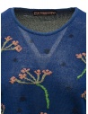 M.&Kyoko maglia maniche corte blu leggera a fiori rosa BDH01035WA DARKBLUE acquista online