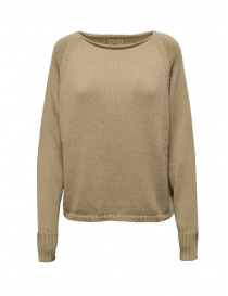 Ma'ry'ya beige cotton sweater with boat neckline online
