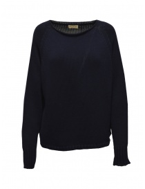 Ma'ry'ya blue cotton pullover sweater with boat neckline online