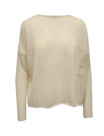 Ma'ry'ya thin sweater in ivory white mohair and silk online