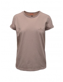 Womens t shirts online: Parajumpers Myra rolled sleeve t-shirt in antique pink
