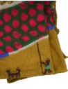 Kapital mustard colored scarf with green and fucsia dragon shop online scarves