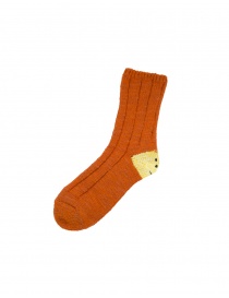 Kapital orange socks with smiley heels price