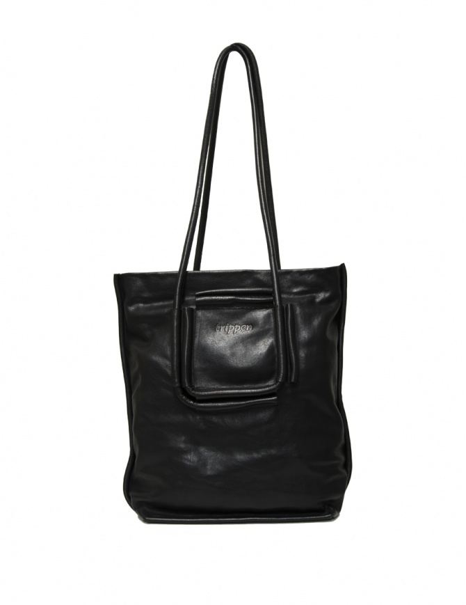 Trippen SQ-Bag b black leather tote bag SQ-BAG B BGL BLK BGL bags online shopping
