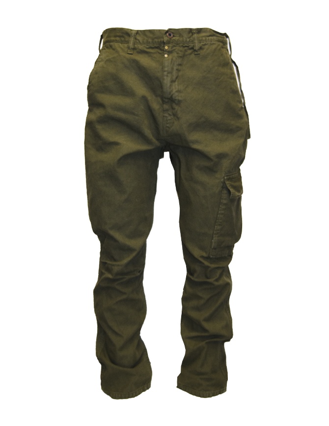 Kapital pantaloni cargo color khaki EK-562 KHAKI pantaloni uomo online shopping