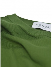 Monobi kiwi green organic cotton knit T-shirt price