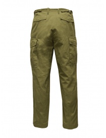 Monobi Herringbone cargo pants in frog green mens trousers buy online