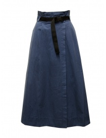 Cellar Door Ingrid long blue wrap skirt online