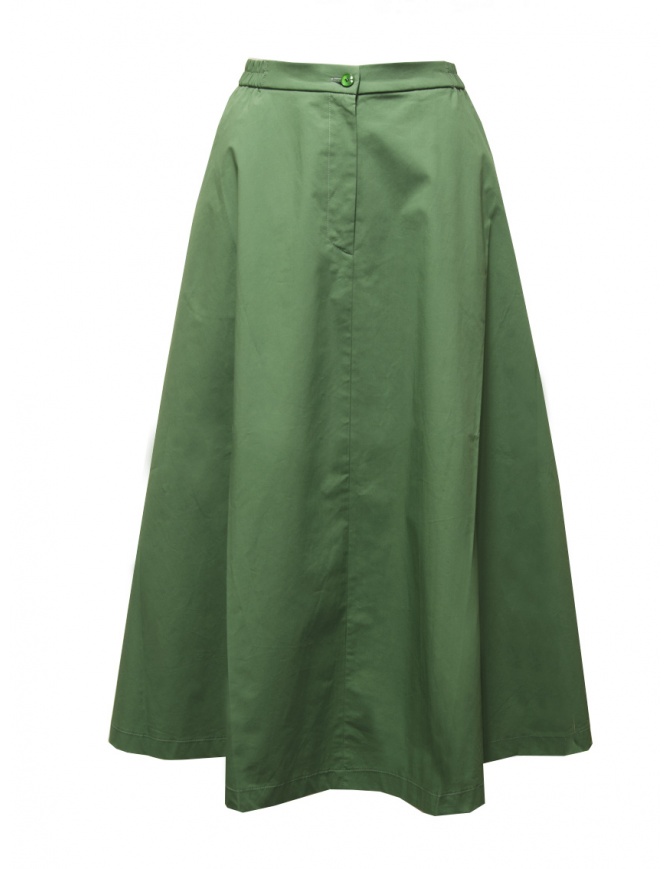 Cellar Door Ambra A-shaped skirt in green cotton AMBRA DARK GREEN RC564 77 womens skirts online shopping