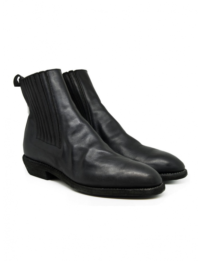 Guidi VG06BE black Chelasea ankle boot in horse leather VG06BE HORSE FULL GRAIN BLKT mens shoes online shopping