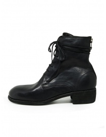 Guidi 795BZX black ankle boot with rear zip and laces mens shoes buy online