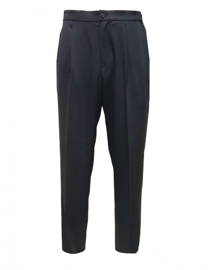 Cellar Door Leo dark blue trousers with pleats LEO T MARITIME BLUE RQ050 69 mens trousers online shopping
