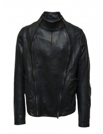 Carol Christian Poell LM/2700 giacca in pelle di bisonte nera con doppia zip LM/2700-IN BIAS-PTC/010 ordine online