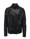 Carol Christian Poell LM/2700 giacca in pelle di bisonte nera con doppia zip acquista online LM/2700-IN BIAS-PTC/010