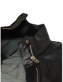 Carol Christian Poell LM/2700 giacca in pelle di bisonte nera con doppia zip acquista online prezzo