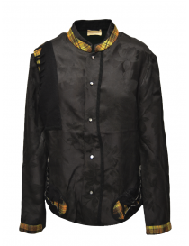 Commun's mandarin shirt in black silk C111C BLACK