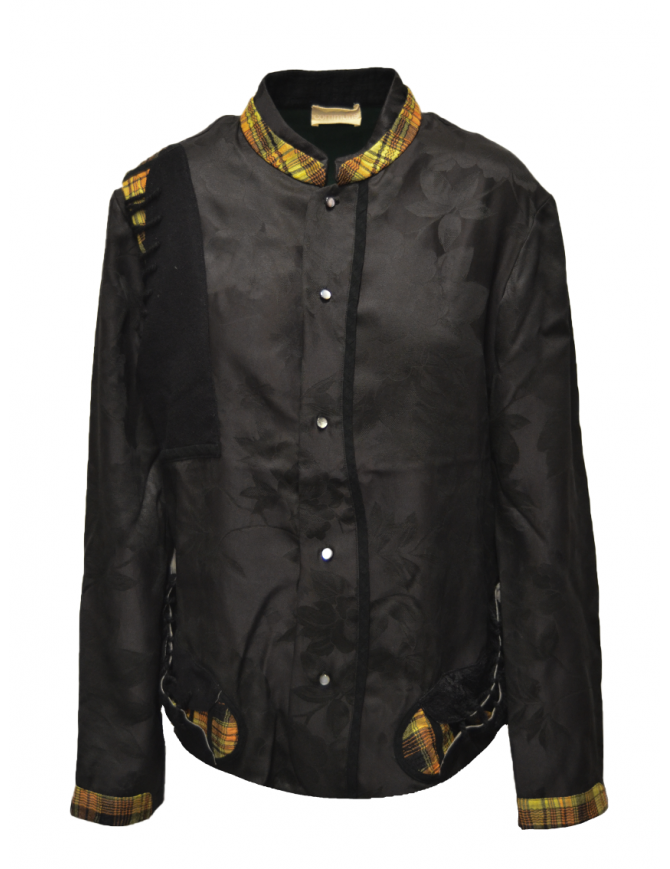 Commun's mandarin shirt in black silk C111C BLACK womens shirts online shopping