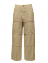Commun's natural white ribbed pants buy online P125A WHITE