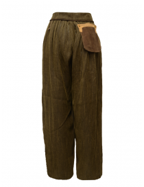 Commun's wide brown pants with caramel edges