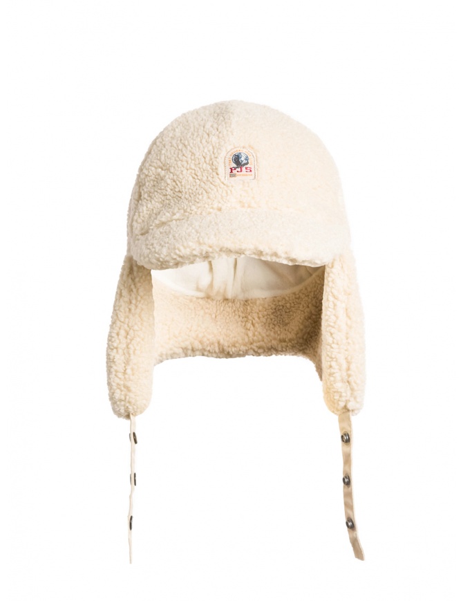 Parajumpers Power Jockey white plush sherpa hat PAHAHA41 POWER JOCKEY HAT 0775 hats and caps online shopping