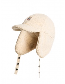 Parajumpers Power Jockey cappello sherpa in peluche bianco