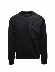 Parajumpers Crew black sweatshirt with front pocket