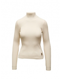 Parajumpers Lotus white ribbed stretch turtleneck PWKNRB32 LOTUS MOONBEAM 0775