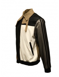 Qbism beige-black-white patchwork bomber jacket price