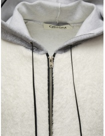 Qbism grey-white-red hoodie with zip men s knitwear buy online