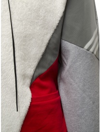 Qbism grey-white-red hoodie with zip men s knitwear price