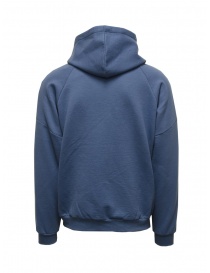 Qbism patchwork hooded sweatshirt with zip in blue-silver-white men s knitwear buy online