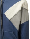 Qbism patchwork hooded sweatshirt with zip in blue-silver-white price FFW BLUE/SILVER/WHT shop online