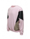 Qbism pink sweatshirt with patchwork inserts shop online men s knitwear