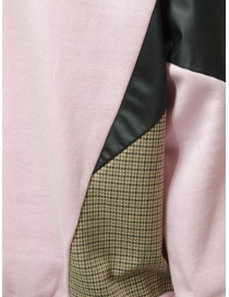 Qbism pink sweatshirt with patchwork inserts men s knitwear buy online