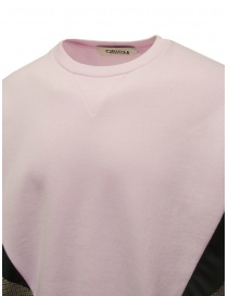 Qbism pink sweatshirt with patchwork inserts men s knitwear price