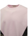 Qbism pink sweatshirt with patchwork inserts price JFW PINK/BEIGE/BLK shop online