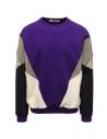 Qbism felpa color block patchwork viola-bianca-grigia acquista online IFW PURPLE/GREY/WHT