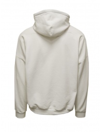 Qbism white hoodie with geometric inserts men s knitwear buy online