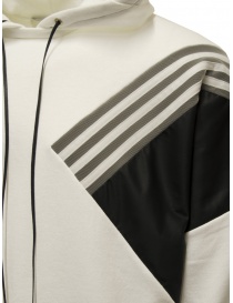 Qbism white hoodie with geometric inserts men s knitwear price