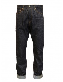 Mens jeans online: Momotaro 0605 Stripes dark blue jeans 13oz