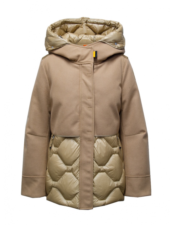 Parajumpers Camel-colored hooded coat - down jacket PWJKCT31 NADINE CAMEL 0508 womens jackets online shopping