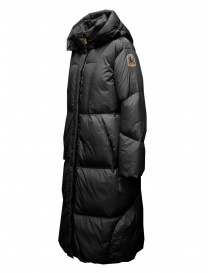 Parajumpers Liu extra long black hooded down jacket