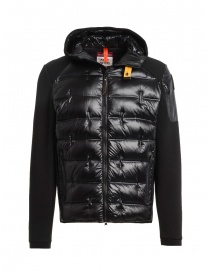 Parajumpers Gyles black padded jacket with pique sleeves PMHYQP01 GYLES BLACK 0541 order online