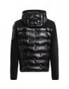 Parajumpers Gyles black padded jacket with pique sleeves shop online mens jackets