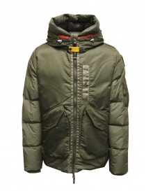 Parajumpers Vantage green hooded short down jacket online