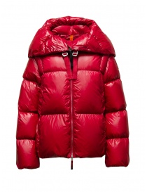 Womens jackets online: Parajumpers Water Flower short red down jacket