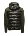 Parajumpers Gyles hybrid down jacket with piquet sleeves PMHYQP01 GYLES GREEN GABL0242 price