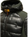 Parajumpers Gyles hybrid down jacket with piquet sleeves PMHYQP01 GYLES GREEN GABL0242 buy online