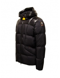 Parajumpers Sento short matt black hooded down jacket